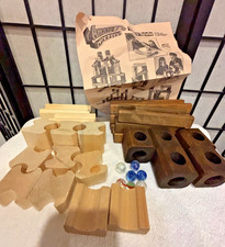 Toys N Things AMAZE-N Marbles Wooden Maze Set 23 Wood Pieces, 7 Marbles