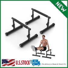 Push Up Bar, Adjustable 7.5" and 10.6" High Parallettes Bars  Dip Bar With F...