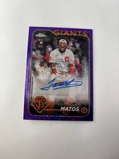 2024 Topps Chrome Update Auto Luis Matos Purple Speckle Refractor /299 SP Rookie