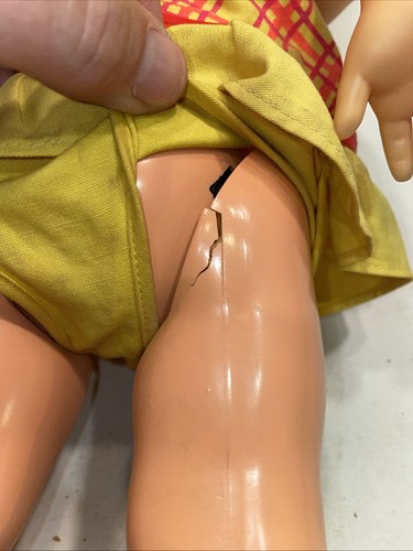 Vintage 1967 MATTEL BABY FIRST STEP Doll 18" Walking Skating Red Hair Box - Picture 10 of 11