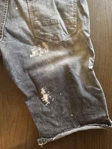 Encrypted Urban Denim Shorts Herren 34 Blau Acid Wash Faded Jorts - Bild 7 von 12