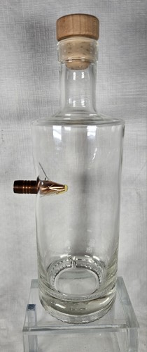 Nine Line Whisky Decanter Bullet Art Vetro USA Militare Bar Liquore - Foto 2 di 7