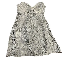 ZIMMERMANN 100% Silk Strapless Snake Print Boned Mini Dress Ladies Size 0 6 - 8