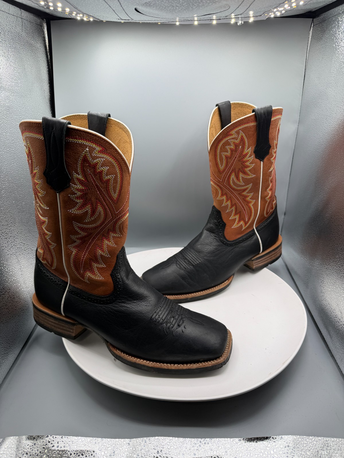 's Square Toe Workwear Roper Black