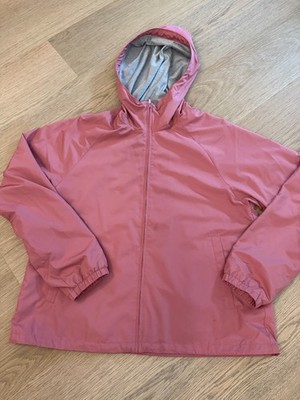 Uniqlo women S pink rain coat waterproof lightweight casual cute excellent cond