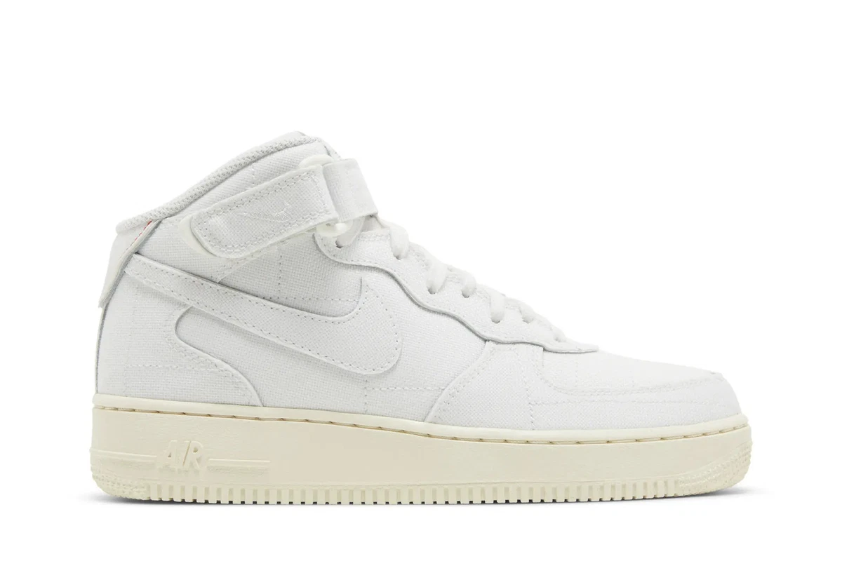 Nike Air Force 1 '07 Mid White Canvas W for sale | eBay
