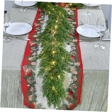PCS 6.2FT Christmas Garland with Lights, Real 6.2 Ft Tower Pine with Light 1