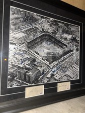 Brklyn Dodgers Signed and Framed Ebbets Field PSA Certified w/ Robinson/Hodges 