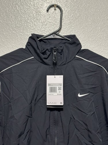 Nike Sportwear Solo Swoosh Woven Track Jacket FB8622-010 Black Mens Sz XS - Picture 2 of 4