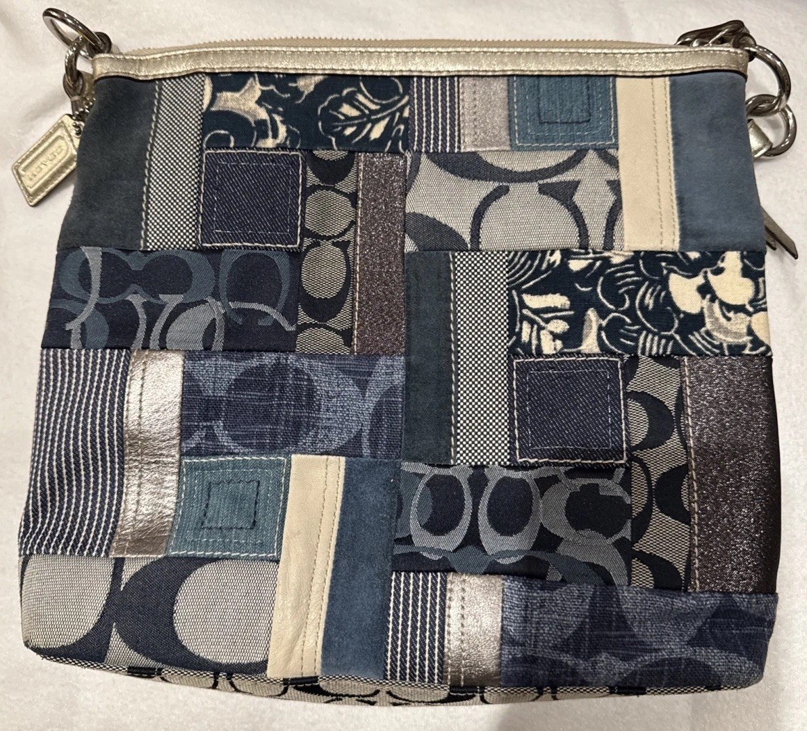 2009 Coach Denim Patchwork Shoulder & Cross-Body … - image 1