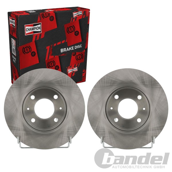 2X Champion Bremsscheiben 241Mm BelÜFtet Vorne Passend FüR Hyundai Getz-image