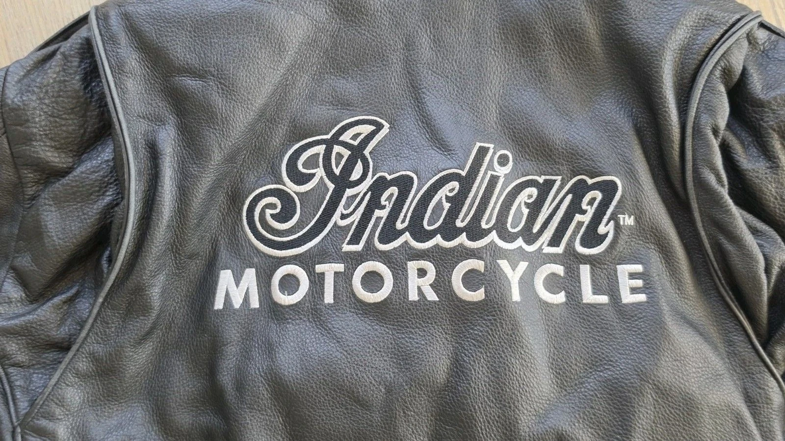 Vintage Indian Motorcycle Leather Jacket Mens L Black Side Lace CA31466 Canada - product detail image 14