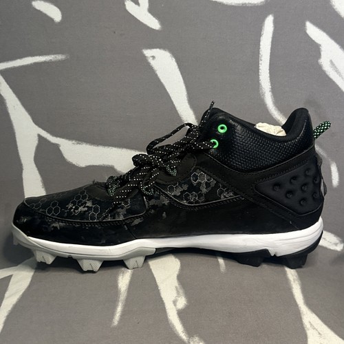 Under Armour Mens Bryce Harper 8 Mid RM Baseball Cleats US 11.5 Black Green NIB - Picture 14 of 16