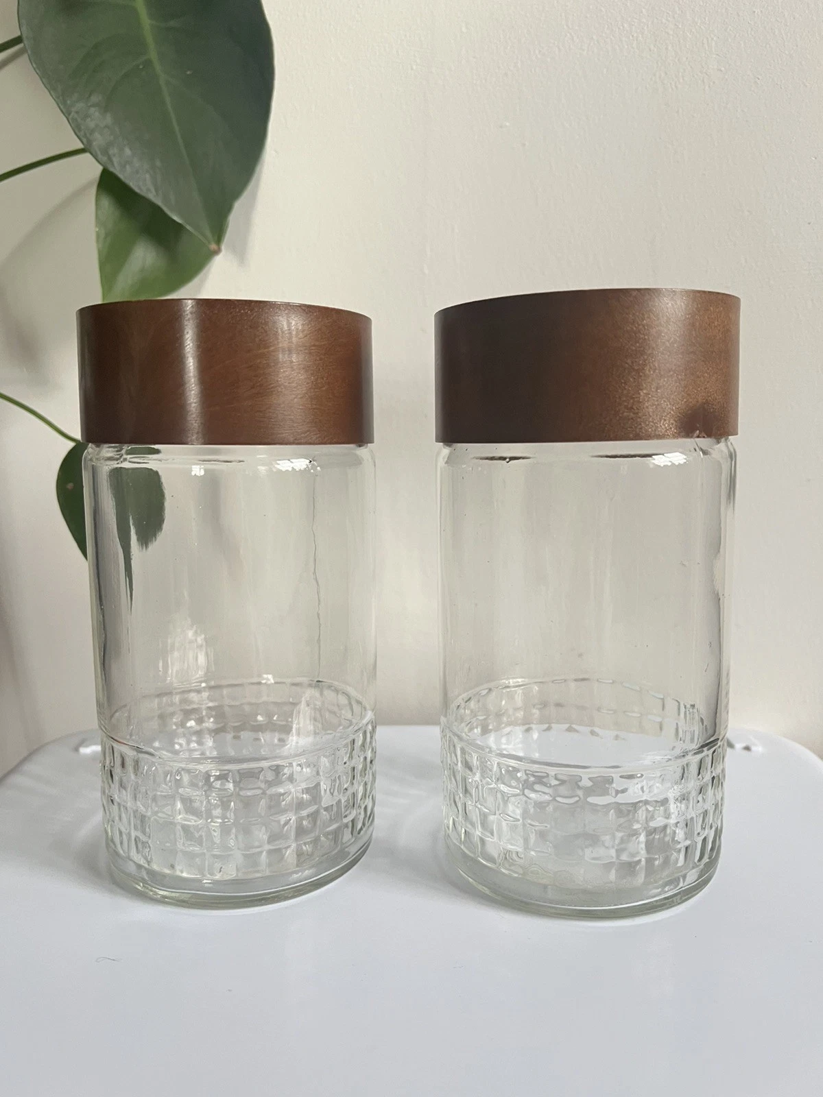 Vintage Glass Storage Jar Kitchen Canister Retro Kitchenalia Pantry Storage