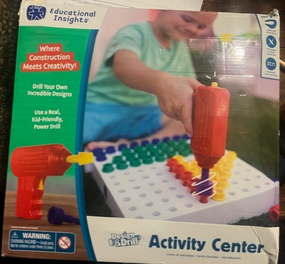 Educational Insights Design & Drill Activity Center 10 Cards Screws Tools Set EU