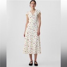Doen x GAP Dress Babydoll Midi in Cream Floral