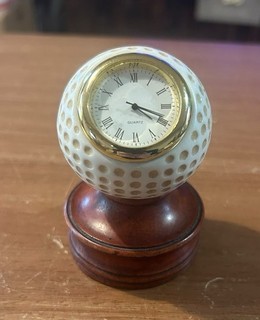 ENESCO Group Miniature Golf Ball Clock Japan Movements
