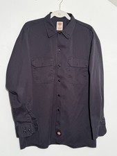 Dickies NWOT Men's Long Sleeve Work Shirt in Black size Large