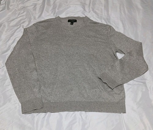 BANANA REPUBLIC Sweater Men's Size L Gray Long Sleeve Crew Neck Luxe Yarn - Picture 1 of 10