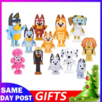 8/12 pack Bluey the Dog Bluey Family and Friends Action Figures Christmas Gifts