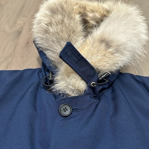 Woolrich Down Arctic Parka Jacket Blue Coyote Fur Heavy Duty Size Small USA - Picture 7 of 17