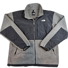 The North Face Denali Jacket Mens XL Gray Polartec Fleece Full Zip Hiking