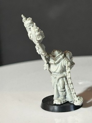 Warhammer 40k RESIN Chaplain Grimaldus Servitor Banner Black Templars OOP