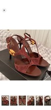 Vintage Gucci Brown Suede Heels Size 8 1/2 BNIB