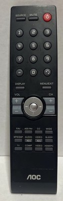 AOC Television Remote Control Model #RC2443801/01 Electronics Equipment
