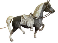 Vintage Breyer Western Prancing Horse 110 Cheyenne Smoke Grey Saddle 1963-76