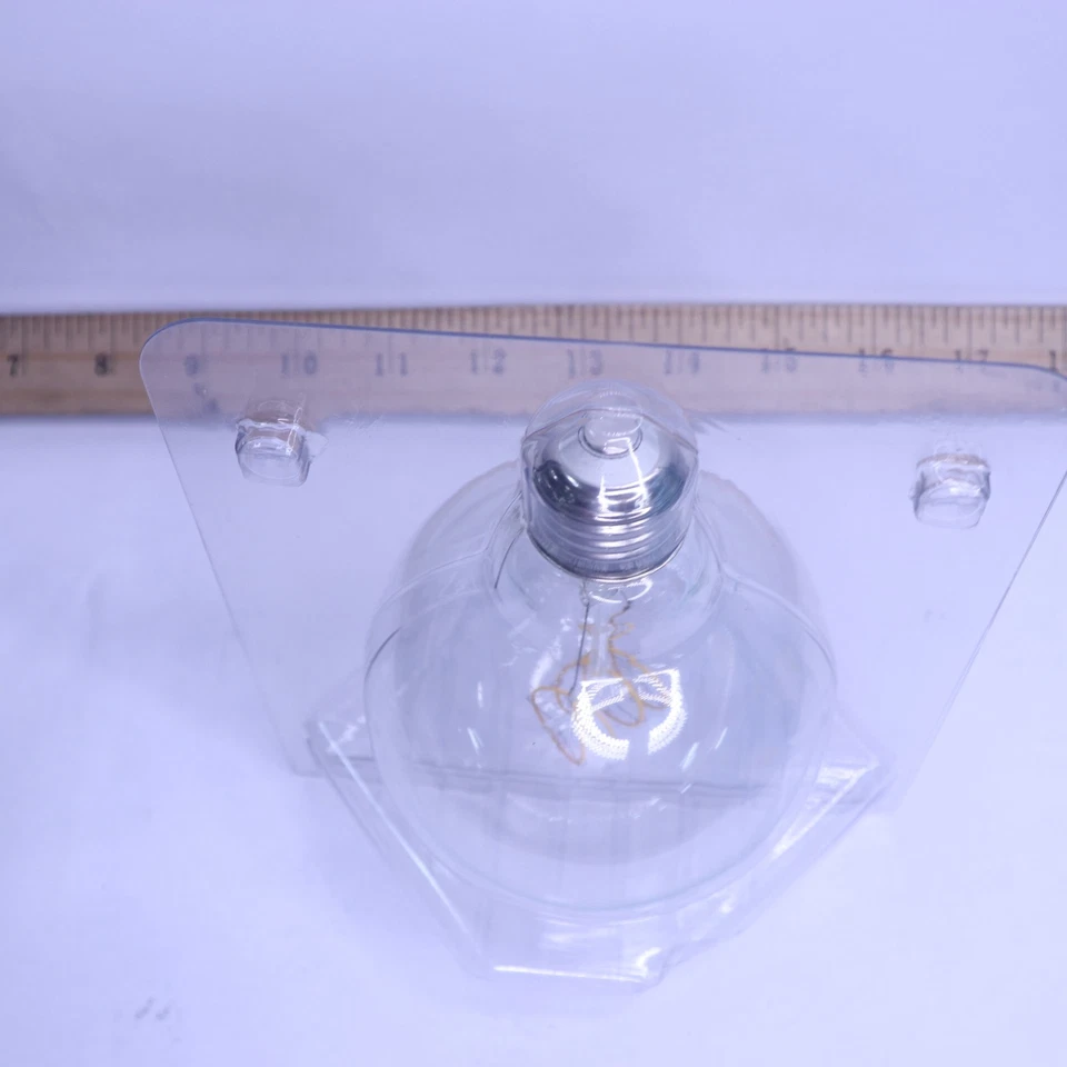 Ecosmart Thinner Filament LED Bulb Clear Glass Bright White 3000K 40W G30 - Image 4 of 4