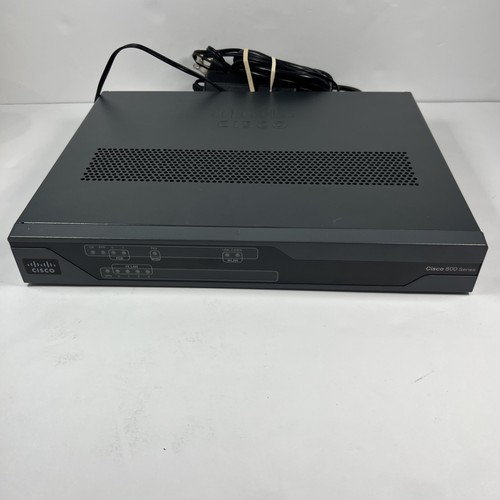 Cisco 881W 4-Port 10/100 Wired Router, 800 Series, PoE, w/AC Adapter - Picture 1 of 11