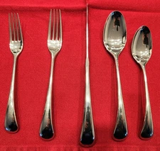 VTG Dansk TORUN Stainless FIVE (5) piece Place Setting.  Glossy Finish.