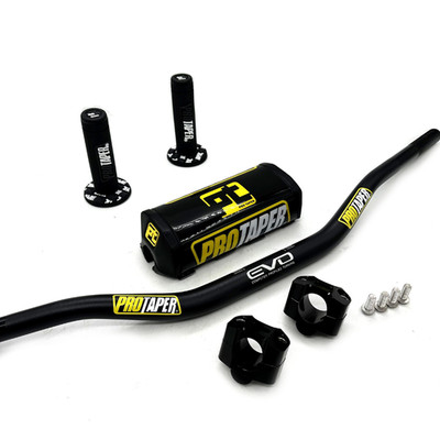 Original ''Evo'' PRO TAPER Handlebar Fat Bar DIRT BIKE 1 1/8'' ATV Quad GRIPS Pads