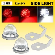 Watermelon Light Turn Signal Lamp+Frame Bracket Angled Mount Billet Clamp USA