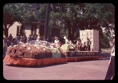 Parade Float People Brewing Co Car 35mm Slide 1950s