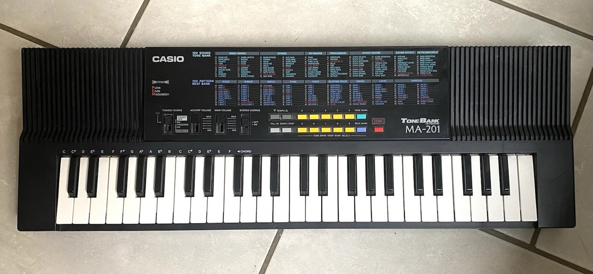Casio MA-201 ToneBank keyboard piano synth vintage PCM sounds