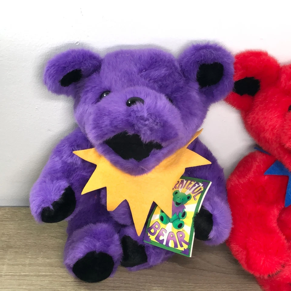Grateful Dead Bears Peluche Juguete Figura Muñeca De Colección 1990 Etiquetas Lote 4 Foto 2 de 4