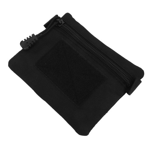 Coin Purse Black Waist Wallet Nylon Portable Storage Pocket Bag For Outdoor Bs - Picture 4 of 22