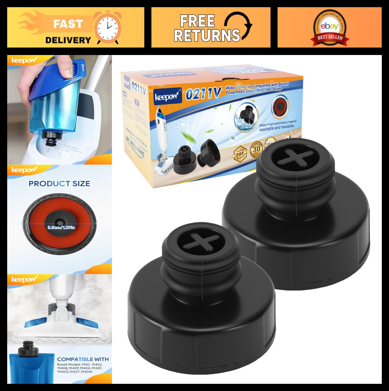 Steam Mop Replacement Parts for Bissell Powerfresh 1940 Seri
