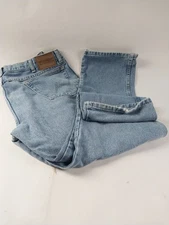 Lightly Thrashed Wrangler Rugged Wear Blue Jeans Size 40 X 30 Color Leg Wear