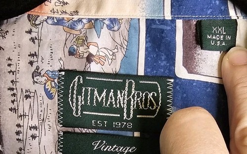 Gitman Bros Vintage Postkarte Camp Blau Männer Größe XXL Made in USA - Bild 13 von 16