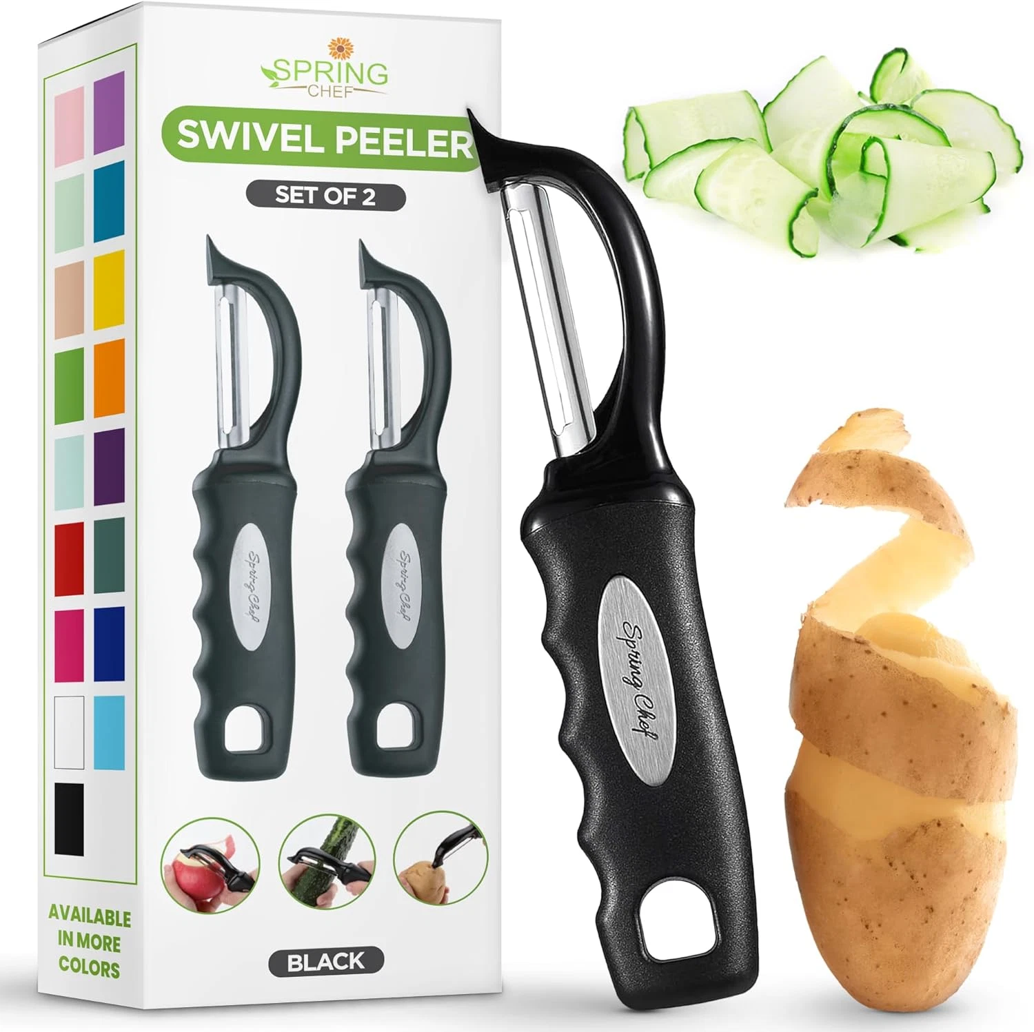 Premium Swivel Vegetable Peeler, Soft Grip Handle and Ultra Sharp Stainless Stee