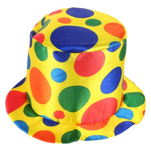 1 Chapeau melon de clown multicolore REF/28061 (Accessoire déguisement adulte