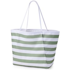 Bolso de Playa KALIDI para Mujer Grande Impermeable Grande, Verde Belleza
