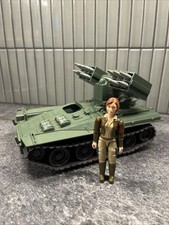 G.I. Joe Wolverine Armored Missile Vehicle w/Cover Girl Figure Vintage 1983