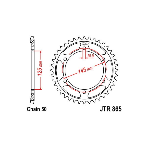 Yamaha FZX 750 Stahl-Kettenrad 530 Z 39 1986-1997-image