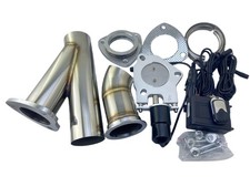 2.25 Electric Exhaust Valve Y Pipe Motor Kit W Manual Switch