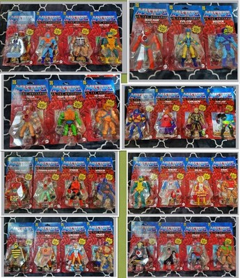 Large set of MOTU Origins 30 Figures 2020,2021,2022 MIP Many Cards Unpunched