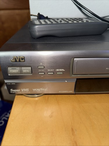 JVC HR-S5200U SUPER VHS S-VHS SVHS ET VCR 4 Head Hi-Fi Deck With Remote - Tested - Picture 2 of 9